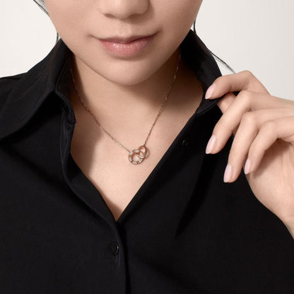 [Dawnora Jewelry]LOVE  FULL DIAMOND PENDANT NECKLACE
