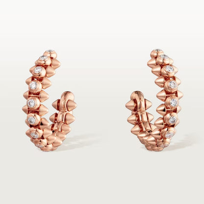 [Dawnora Jewelry]CLASH FULL DIAMOND MEDIUM EARRINGS
