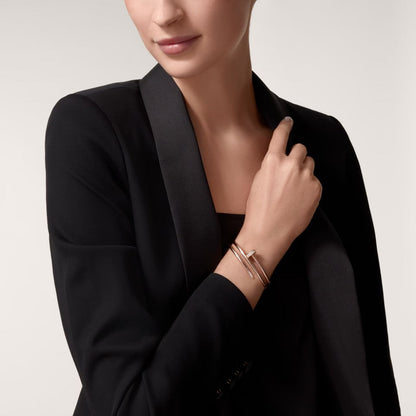 [Dawnora Jewelry]JUSTE BRACELET 3.5MM DOUBLE ROW DIAMOND