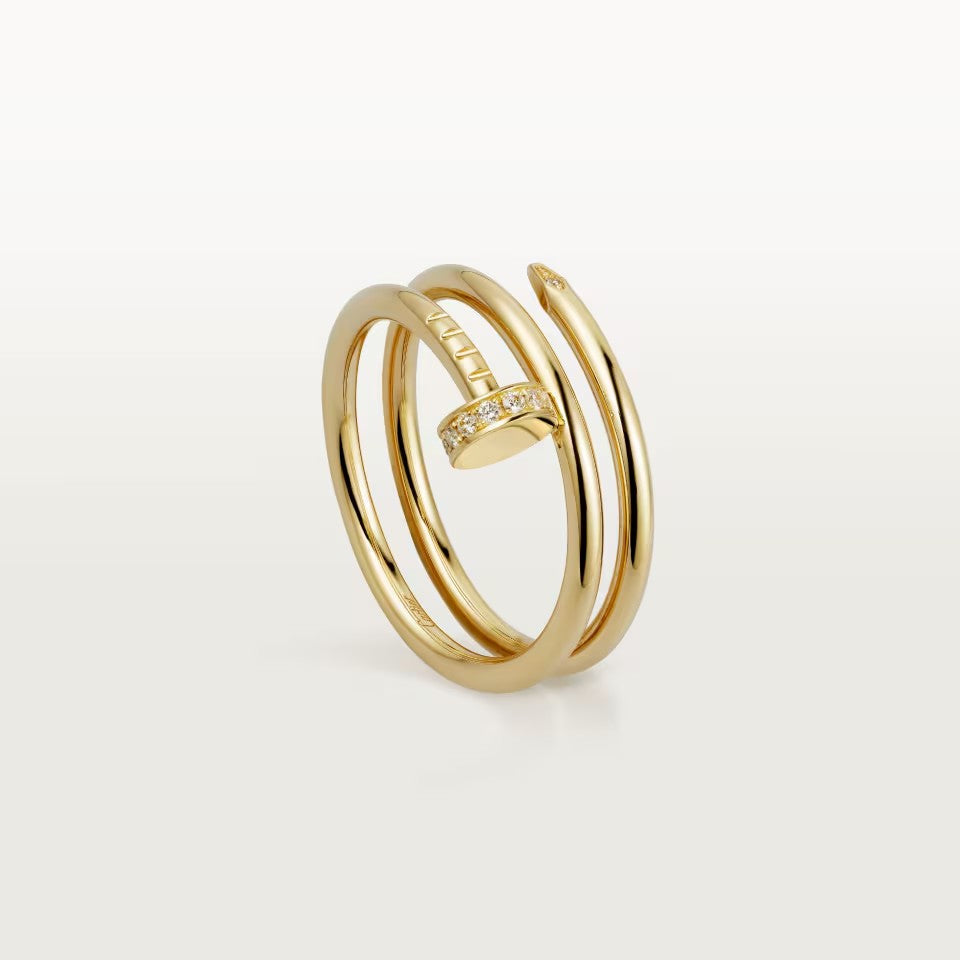 [Dawnora Jewelry]JUSTE RING 4.8MM HALF DIAMOND