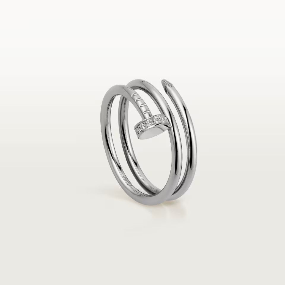 [Dawnora Jewelry]JUSTE RING 4.8MM HALF DIAMOND