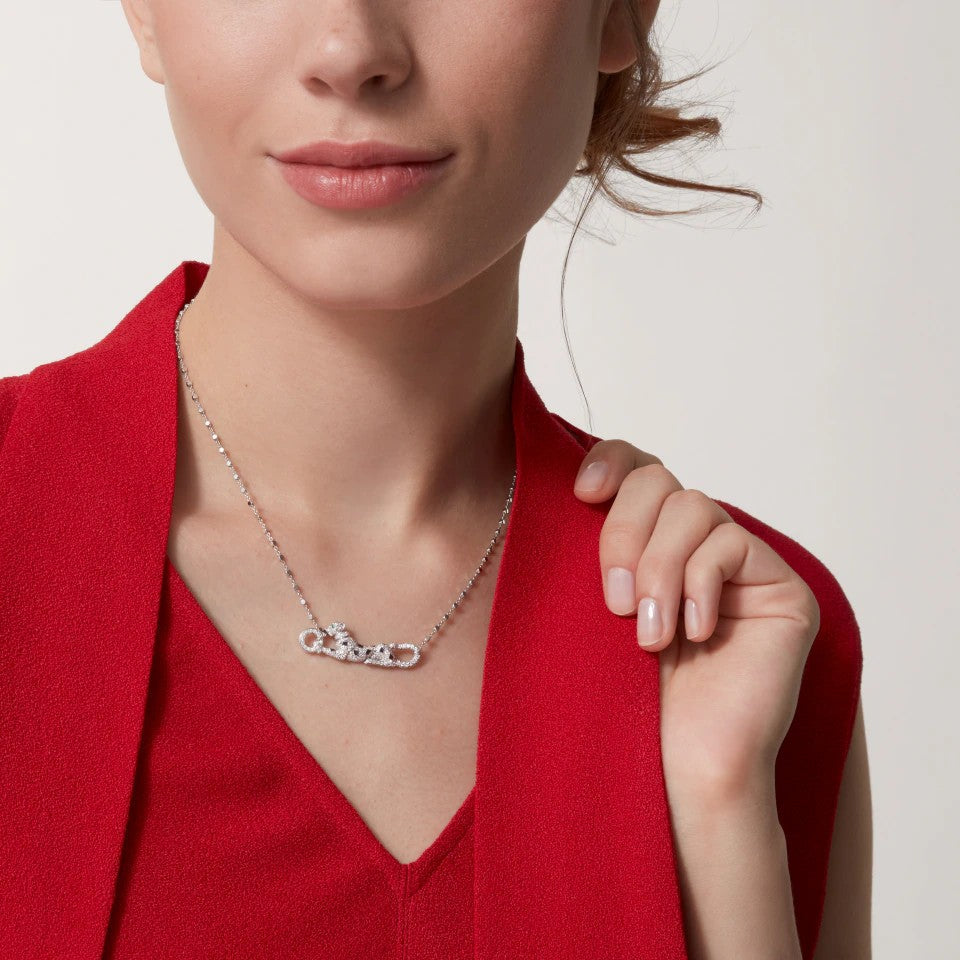 [Dawnora Jewelry]PANTHERE PAVED DIAMOND NECKLACE