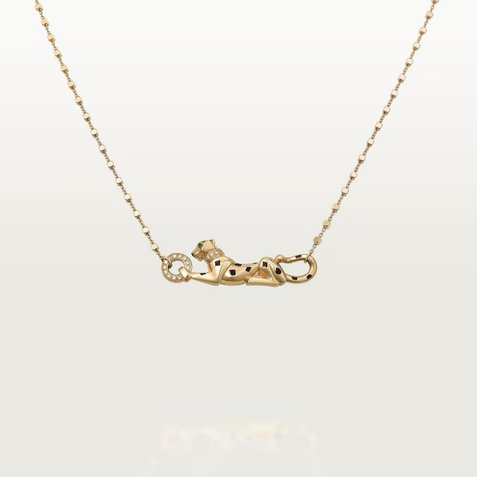 [Dawnora Jewelry]PANTHERE FULL DIAMOND NECKLACE
