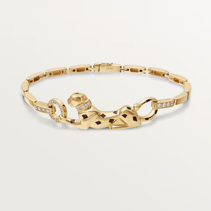 [Dawnora Jewelry]PANTHERE HALF DIAMOND ON CHAIN BRACELET
