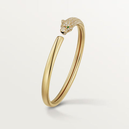 [Dawnora Jewelry]PANTHERE HALF DIAMOND OPEN BRACELET