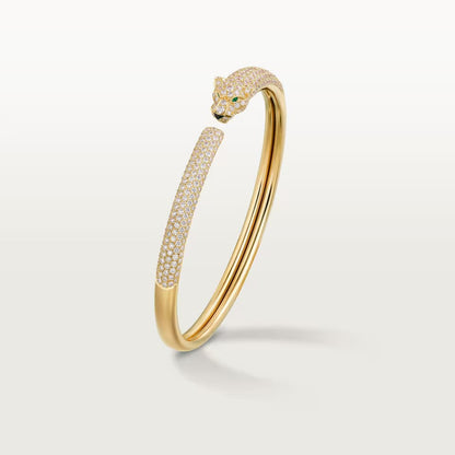 [Dawnora Jewelry]PANTHERE FULL DIAMOND OPEN BRACELET