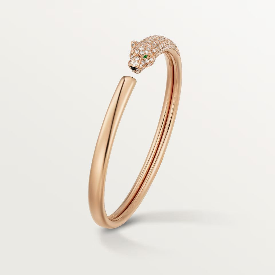 [Dawnora Jewelry]PANTHERE HALF DIAMOND OPEN BRACELET