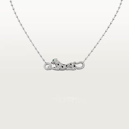[Dawnora Jewelry]PANTHERE PAVED DIAMOND NECKLACE