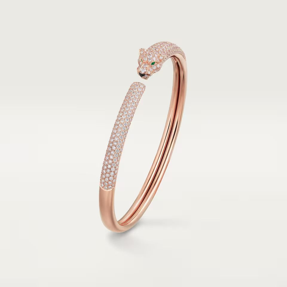[Dawnora Jewelry]PANTHERE FULL DIAMOND OPEN BRACELET