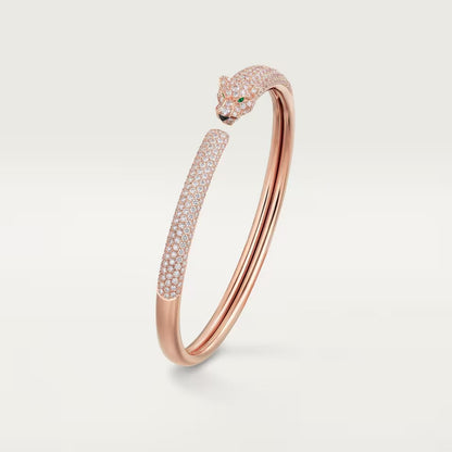 [Dawnora Jewelry]PANTHERE FULL DIAMOND OPEN BRACELET