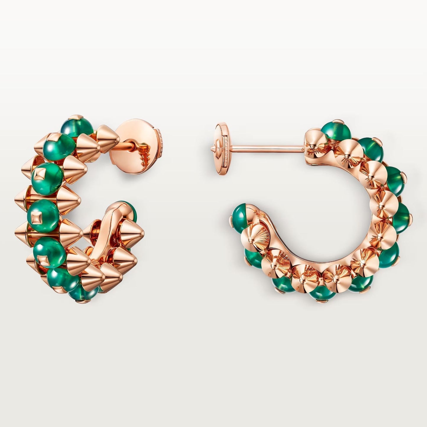 [Dawnora Jewelry]CLASH 7.9MM AGATE CHALCEDONY EARRINGS