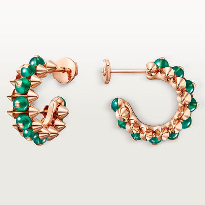 [Dawnora Jewelry]CLASH 7.9MM AGATE CHALCEDONY EARRINGS