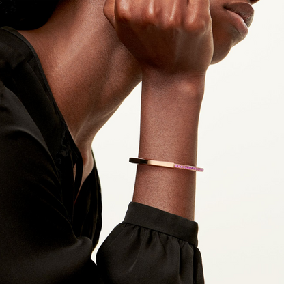 [Dawnora Jewelry]LOCK BRACELET ROSE DIAMOND PINK GOLD