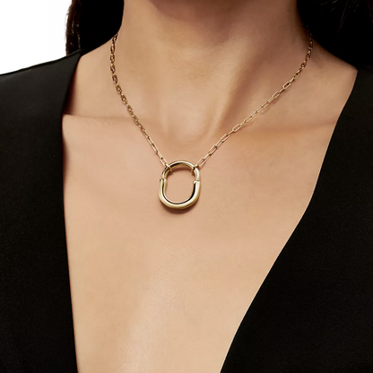 [Dawnora Jewelry]LOCK NECKLACE GOLD