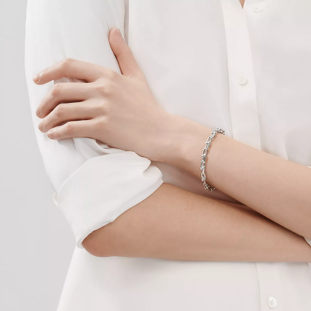 [Dawnora Jewelry]HARDWEAR SMALL LINK 26 MOTIF SILVER BRACELET