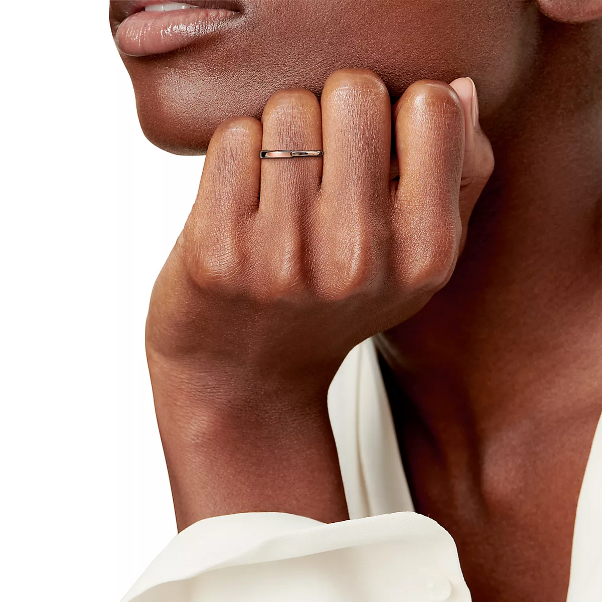 [Dawnora Jewelry]LOCK RING PINK GOLD