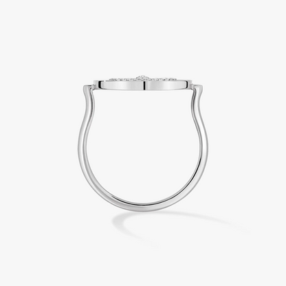 [Dawnora Jewelry]LUCKY MOVE PAVED SILVER DIAMOND RING