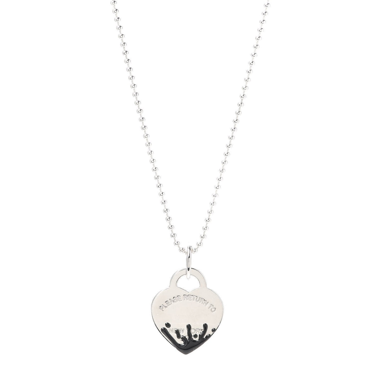 [Dawnora Jewelry]COLOUR HEART SPLASH TAG NECKLACE