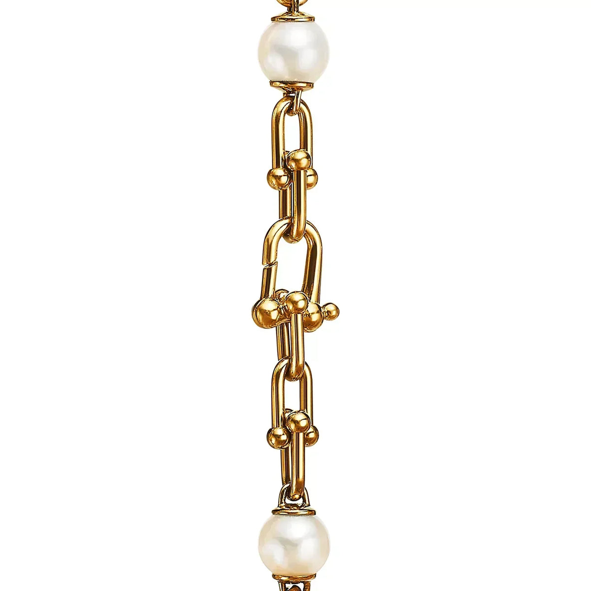 [Dawnora Jewelry]LINK BRACELET GOLD WITH FRESHWATER PEARLS