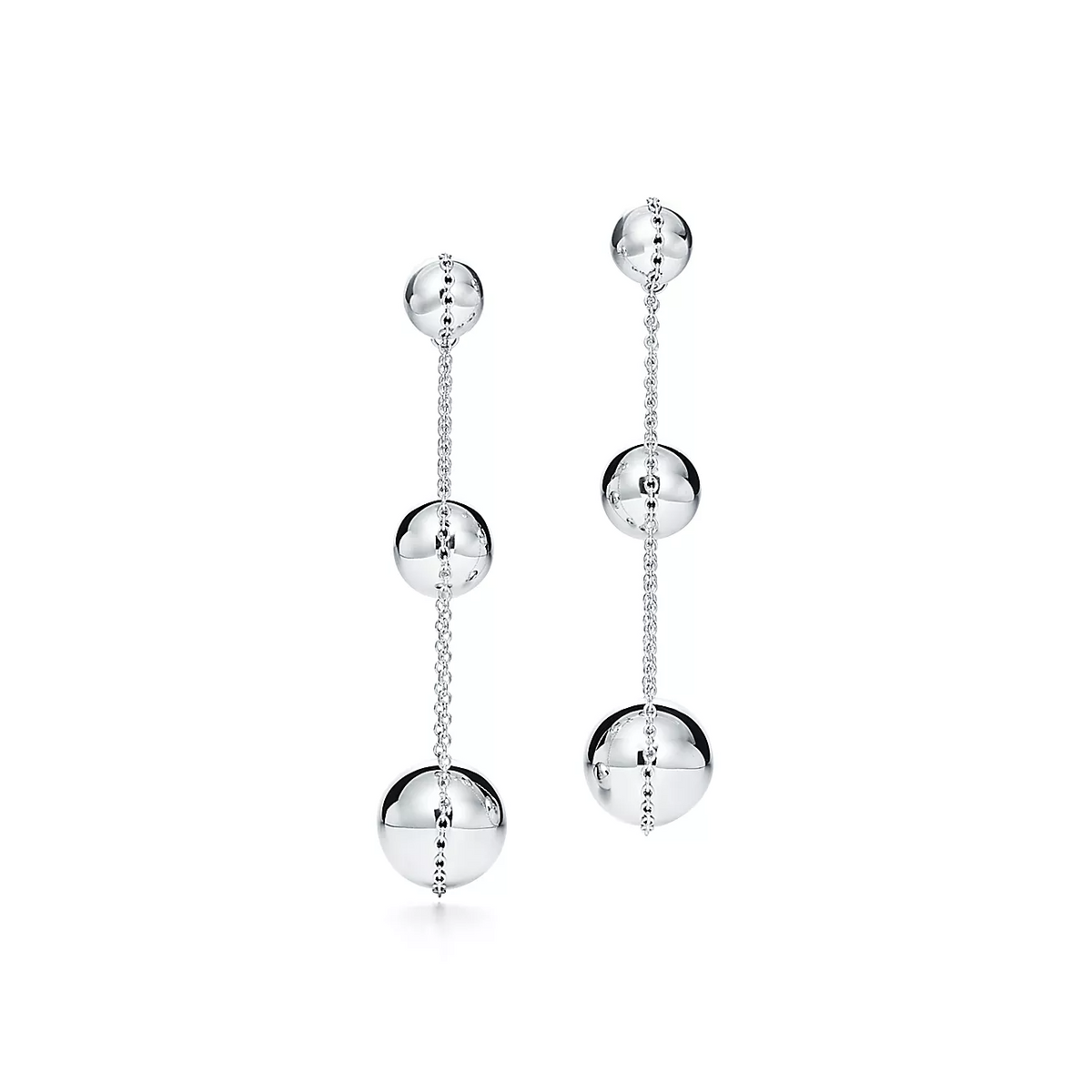[Dawnora Jewelry]TRIPLE DROP SILVER EARRINGS