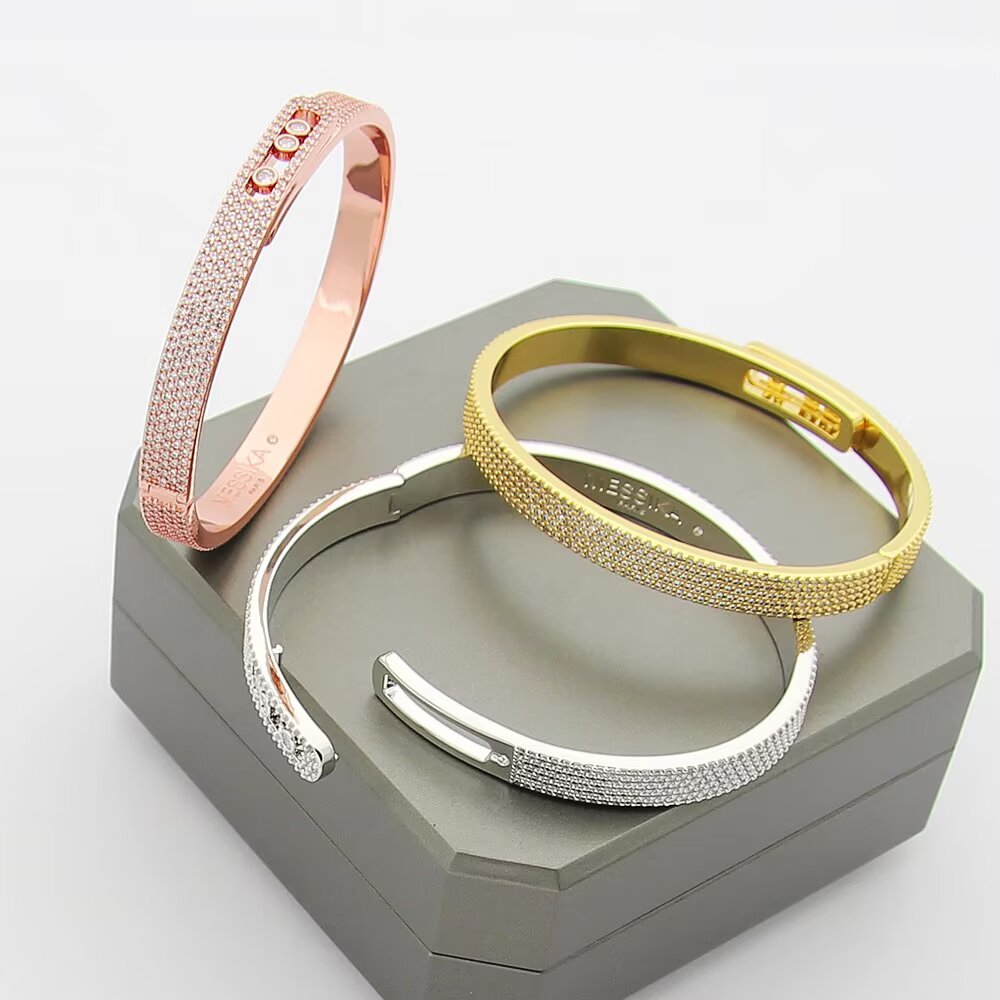 [Dawnora Jewelry]Move Noa Full Pavé Diamond Bangle Bracelet