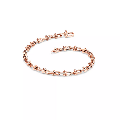 [Dawnora Jewelry]HARDWEAR MICRO LINK 44 MOTIF PINK GOLD BRACELET