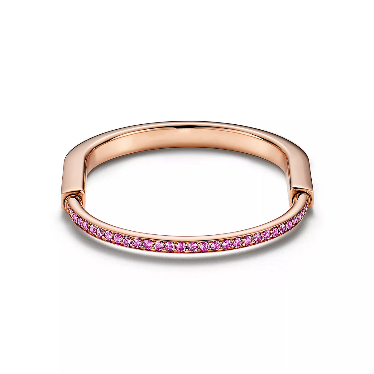 [Dawnora Jewelry]LOCK BRACELET ROSE DIAMOND PINK GOLD