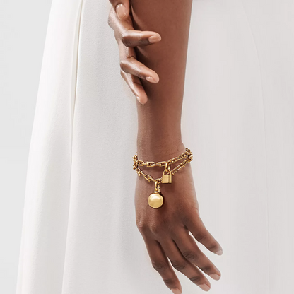 [Dawnora Jewelry]HARDWEAR SMALL WRAP GOLD BRACELET