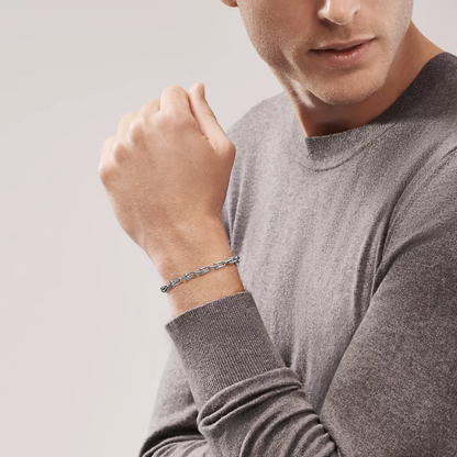 [Dawnora Jewelry]HARDWEAR SMALL LINK 26 MOTIF SILVER BRACELET