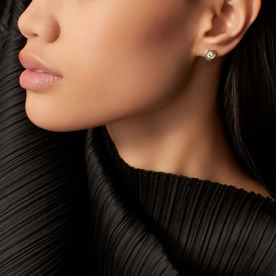 [Dawnora Jewelry]TRINITY STUD DIAMOND EARRINGS