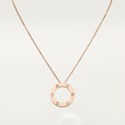 [Dawnora Jewelry]LOVE NECKLACE 16MM 3 DIAMONDS