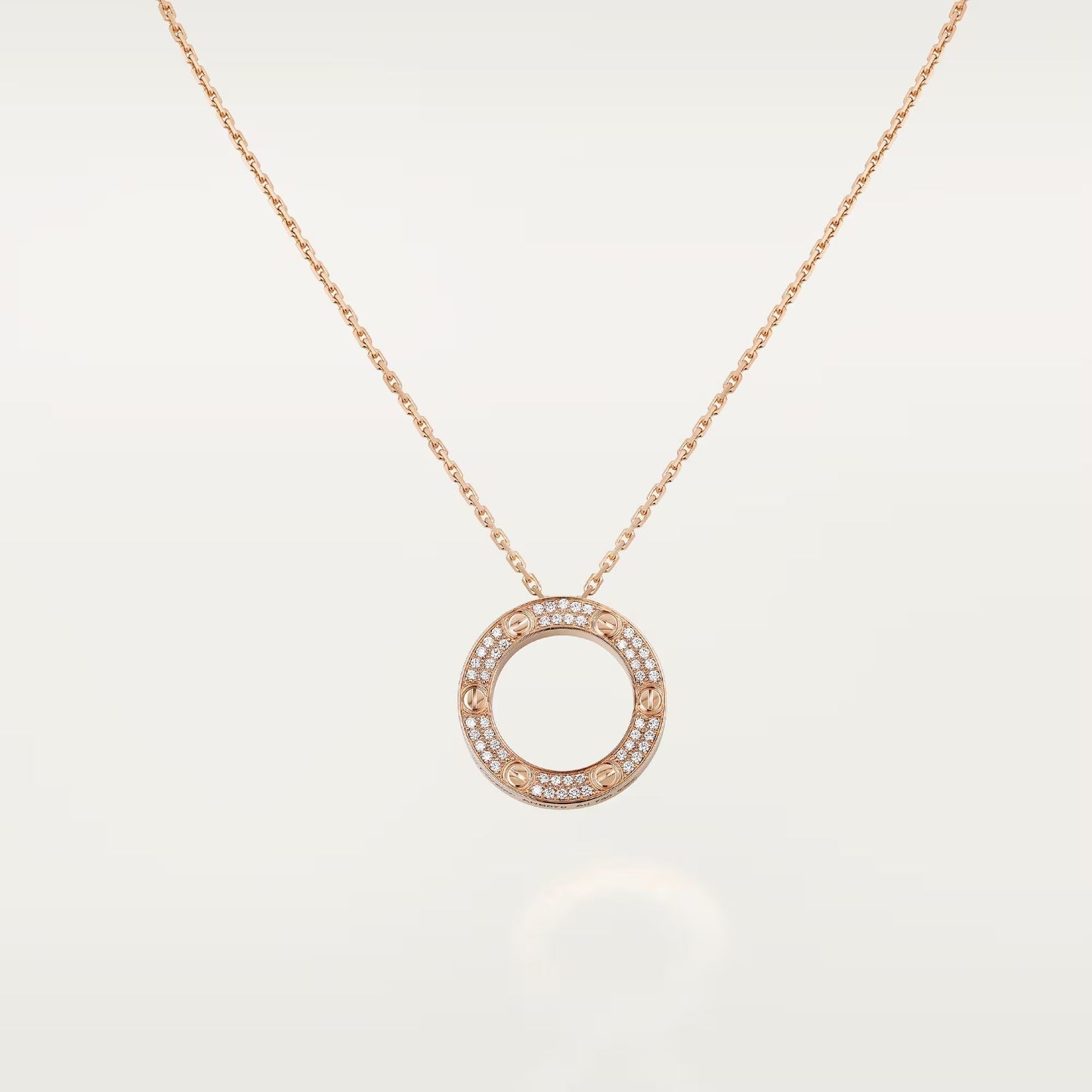 [Dawnora Jewelry]LOVE NECKLACE 16MM  FULL DIAMOND