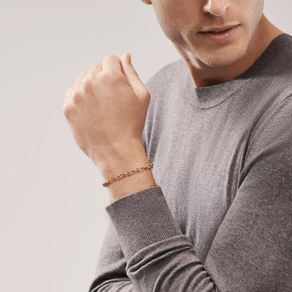 [Dawnora Jewelry]HARDWEAR SMALL LINK 26 MOTIF PINK GOLD BRACELET