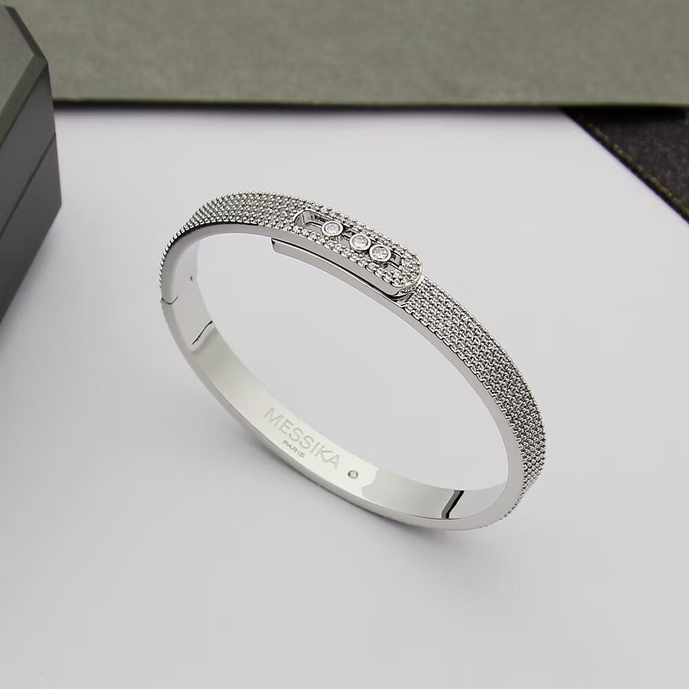 [Dawnora Jewelry]Move Noa Full Pavé Diamond Bangle Bracelet
