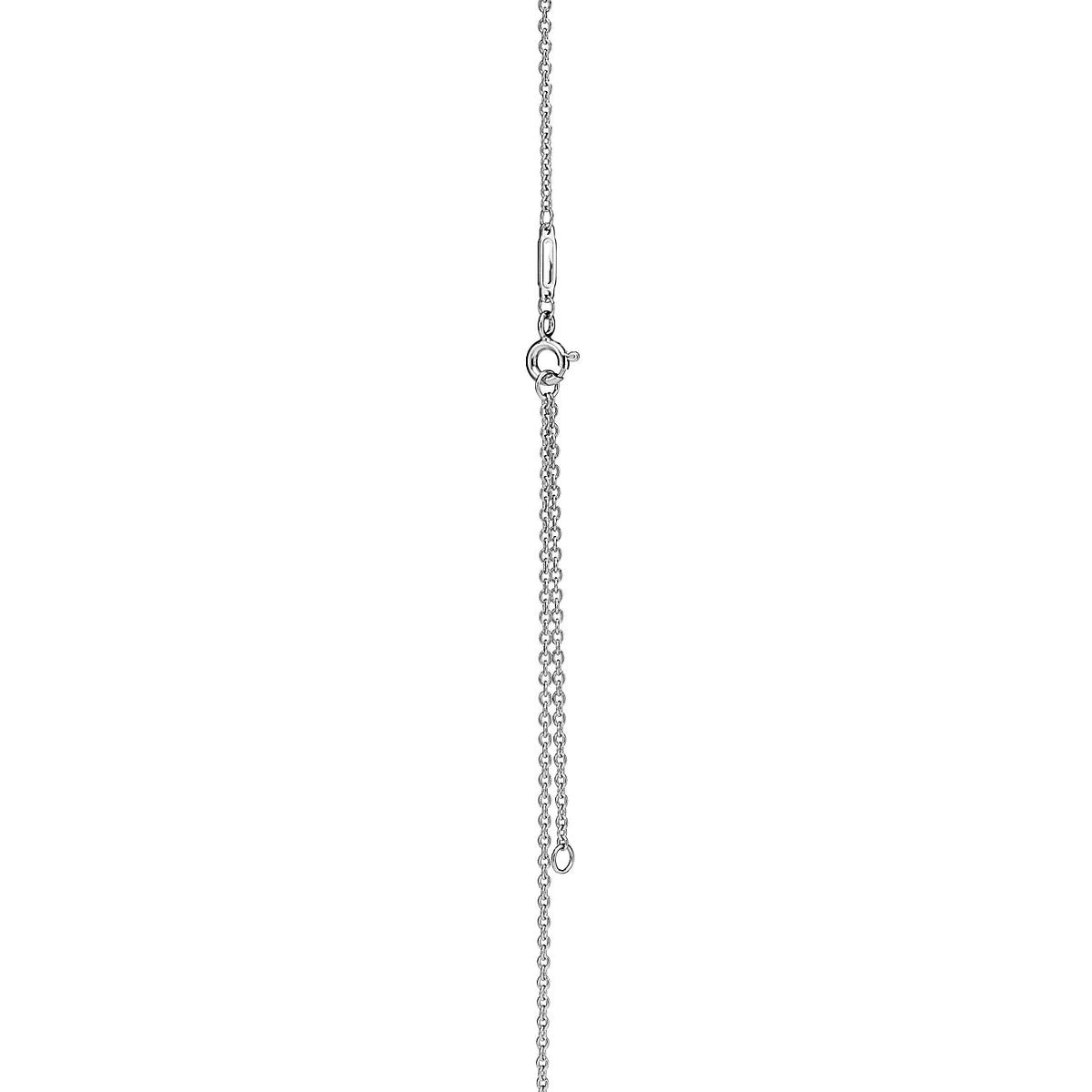 [Dawnora Jewelry]KNOT PENDANT SILVER DIAMOND NECKLACE