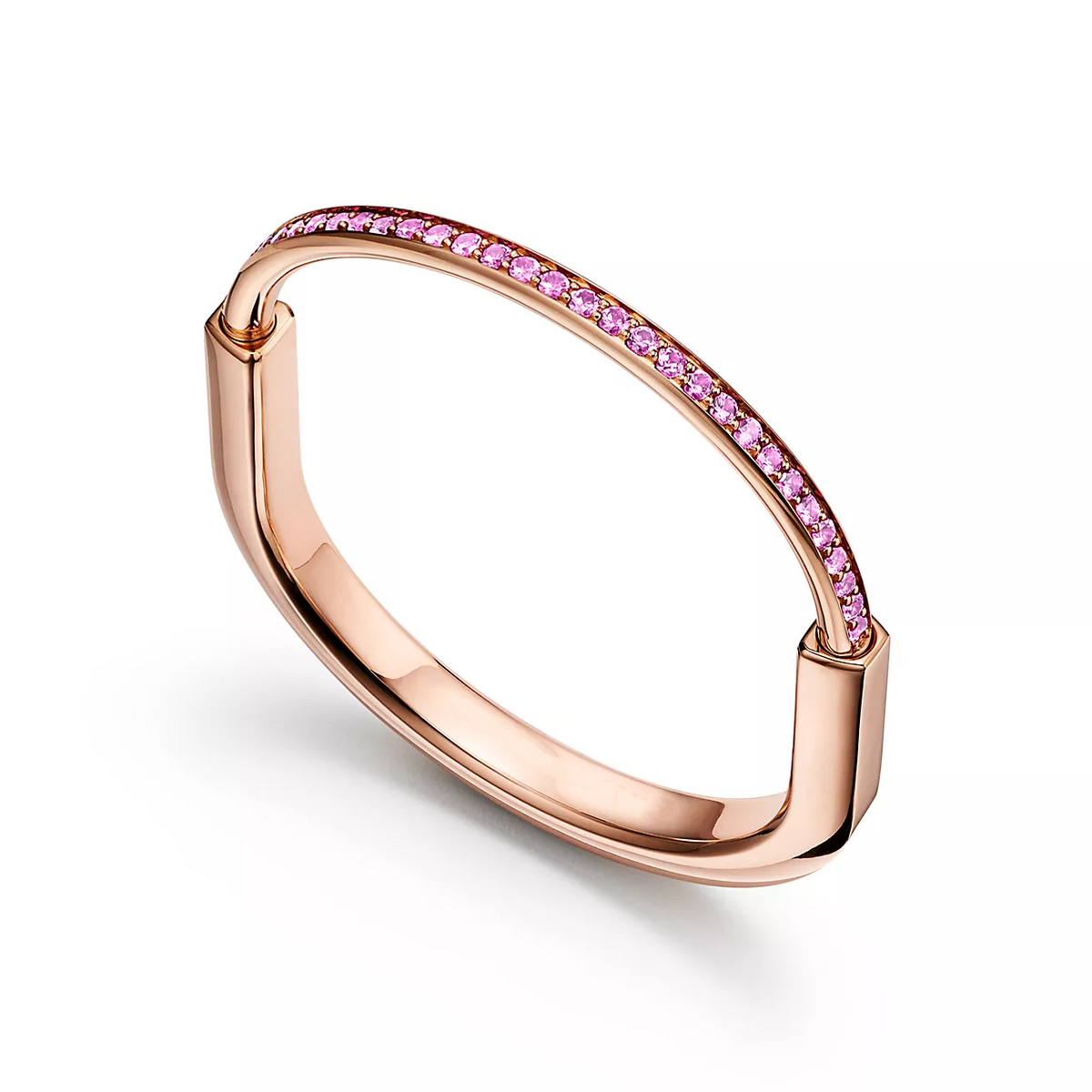 [Dawnora Jewelry]LOCK BRACELET ROSE DIAMOND PINK GOLD