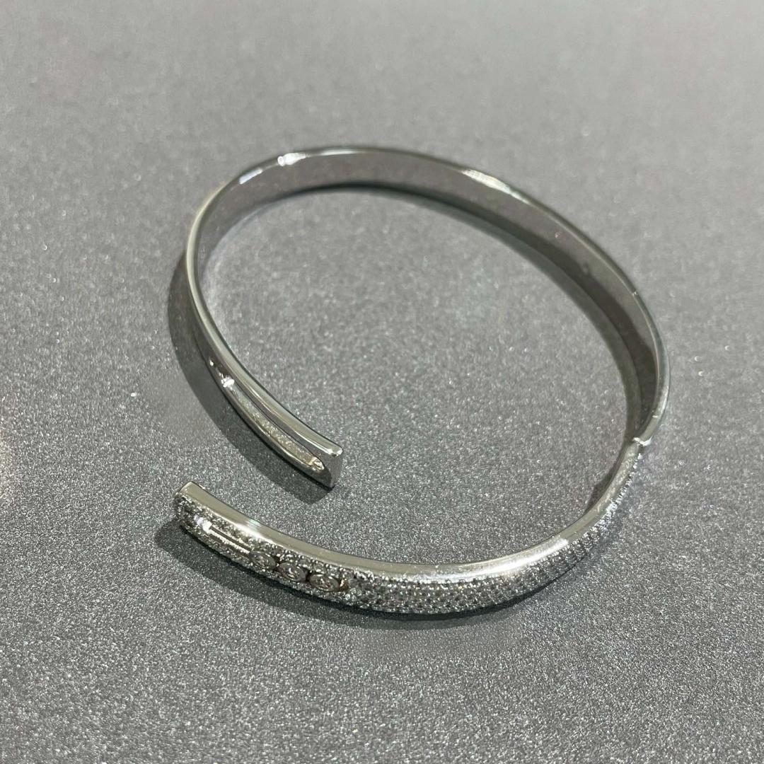 [Dawnora Jewelry]Move Noa Rose Gold Pavé Diamond Bangle Bracelet