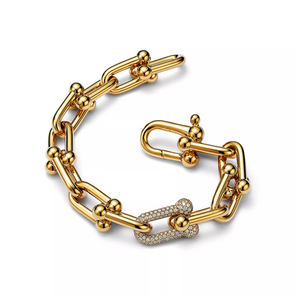 [Dawnora Jewelry]HARDWEAR LARGE LINK GOLD DIAMOND BRACELET