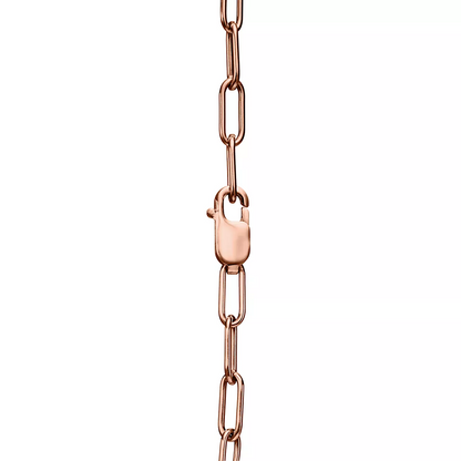 [Dawnora Jewelry]LOCK SMALL PENDANT PINK DIAMOND PINK GOLD NECKLACE