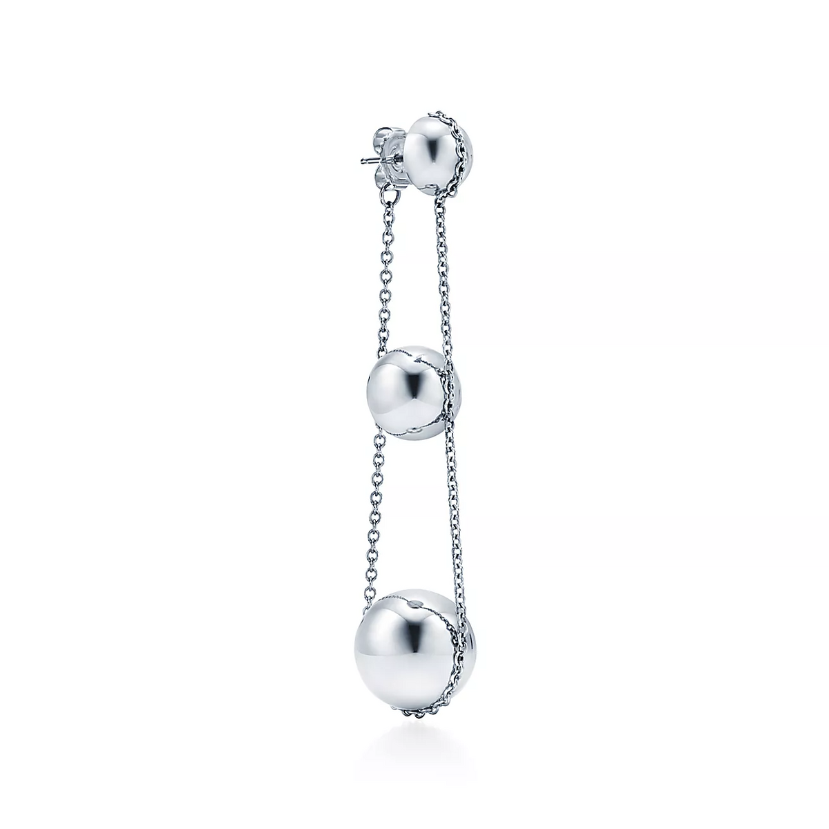 [Dawnora Jewelry]TRIPLE DROP SILVER EARRINGS