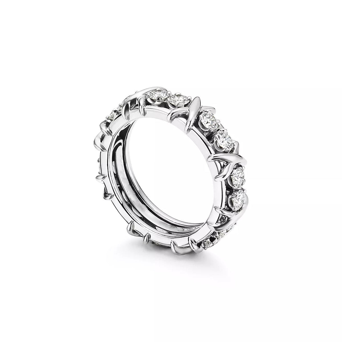 [Dawnora Jewelry]SIXTEEN STONE SILVER RING