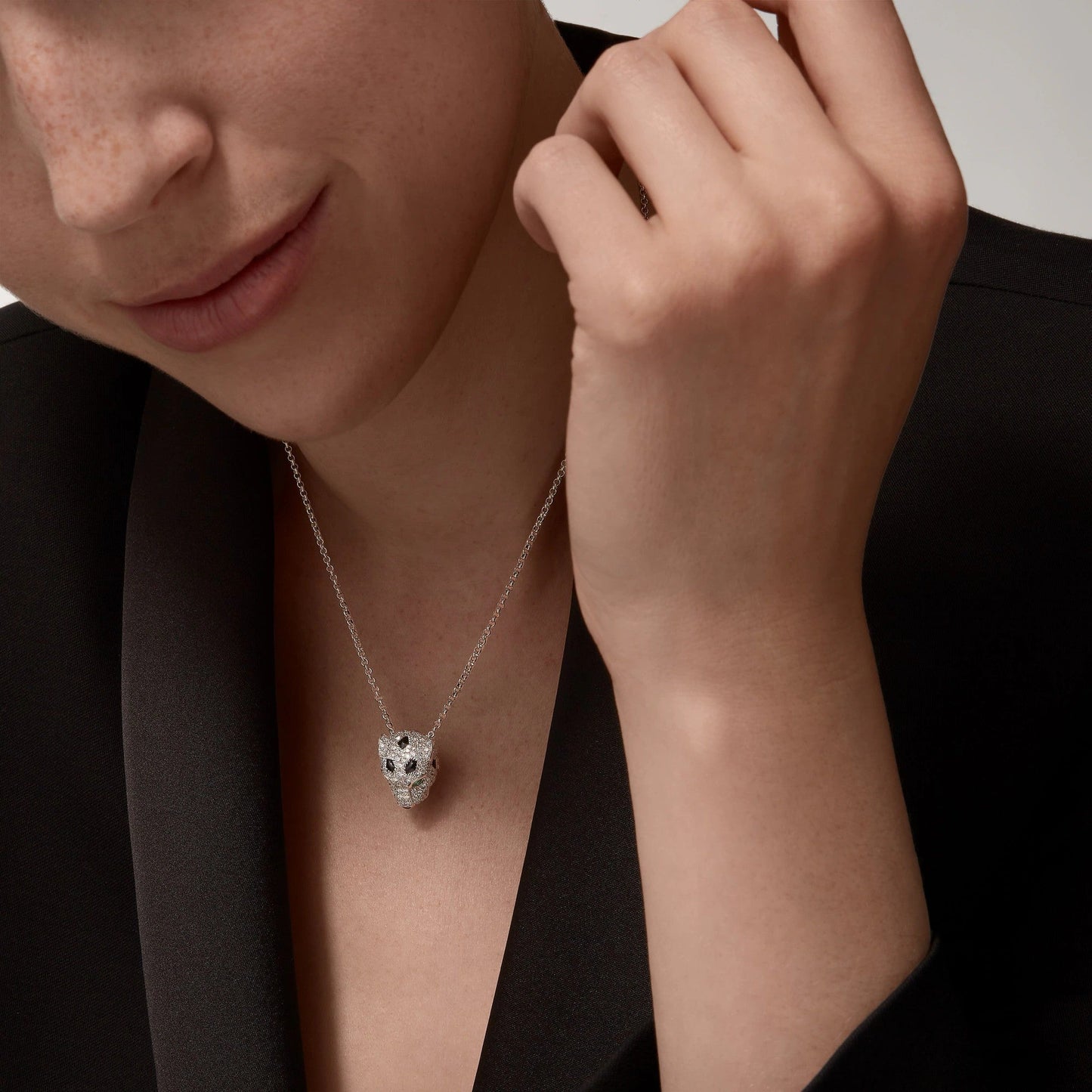 [Dawnora Jewelry]PANTHERE FULL DIAMOND NECKLACE