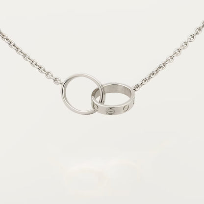 [Dawnora Jewelry]LOVE DOUBLE RING NECKLACE