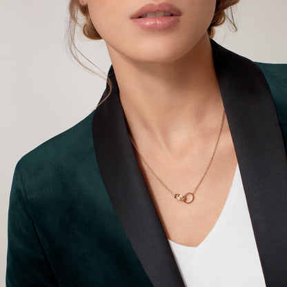 [Dawnora Jewelry]LOVE DOUBLE RING NECKLACE