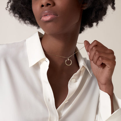 [Dawnora Jewelry]JUSTE NECKLACE HALF DIAMOND