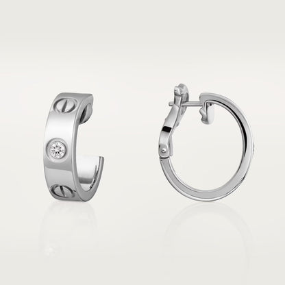 [Dawnora Jewelry]LOVE EARRINGS 5.7MM 2 DIAMONDS