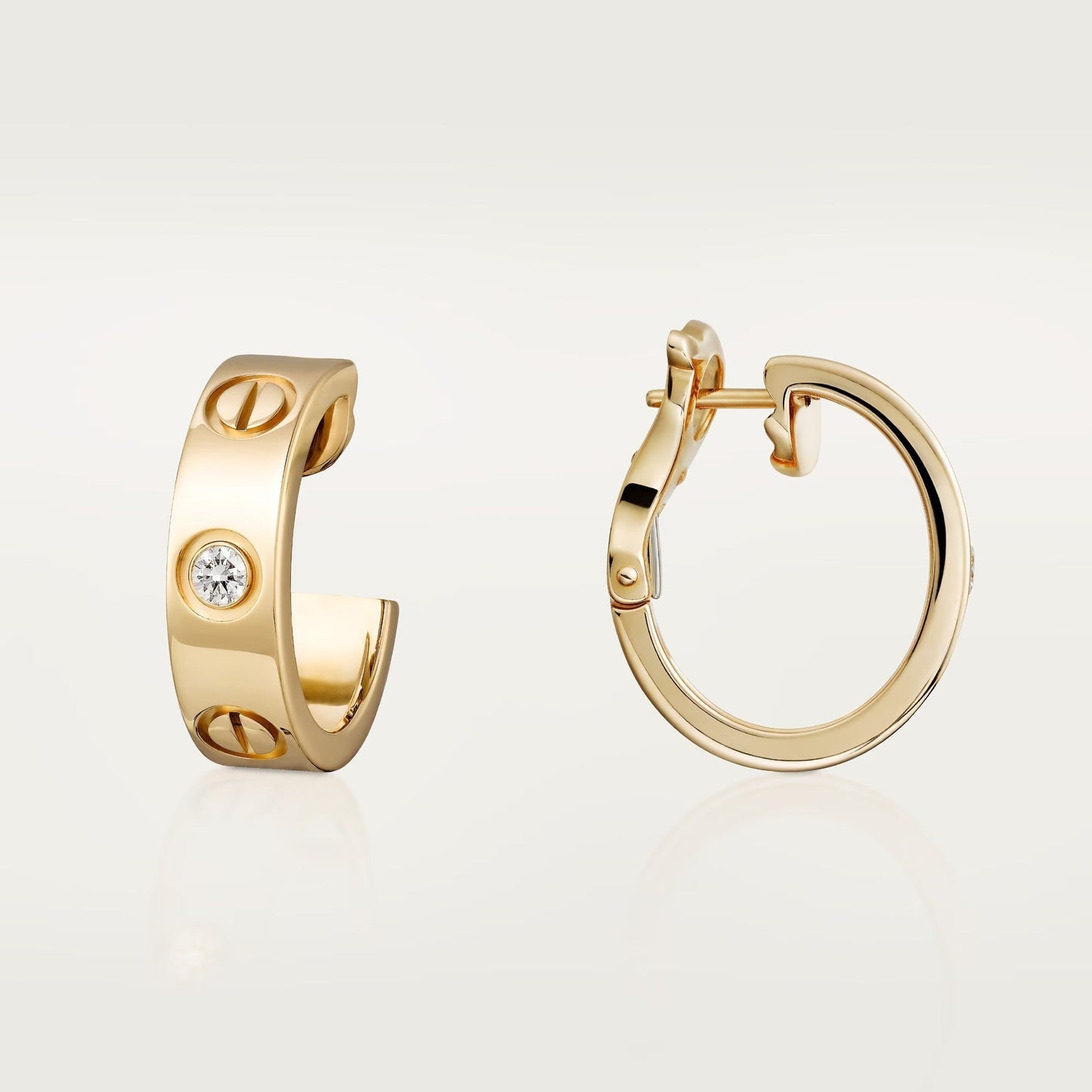 [Dawnora Jewelry]LOVE EARRINGS 5.7MM 2 DIAMONDS
