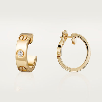 [Dawnora Jewelry]LOVE EARRINGS 5.7MM 2 DIAMONDS