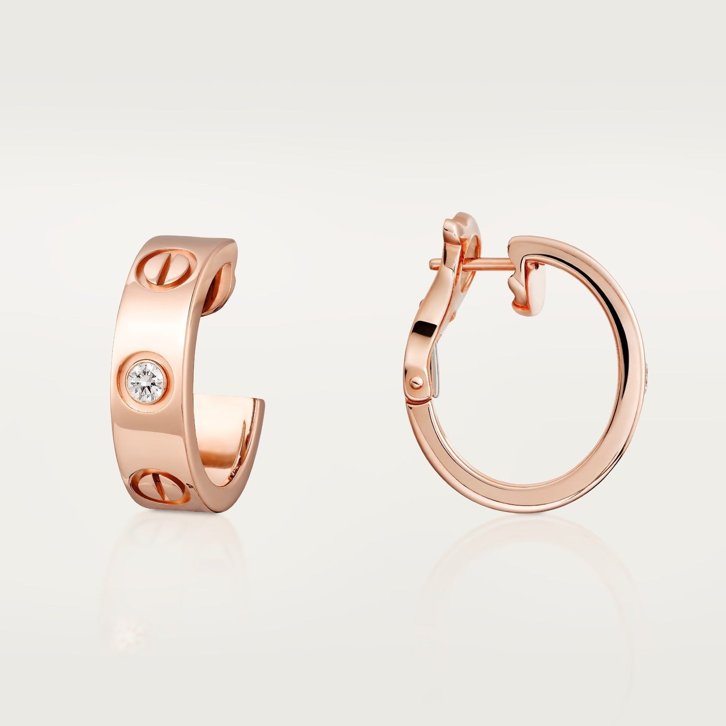 [Dawnora Jewelry]LOVE EARRINGS 5.7MM 2 DIAMONDS