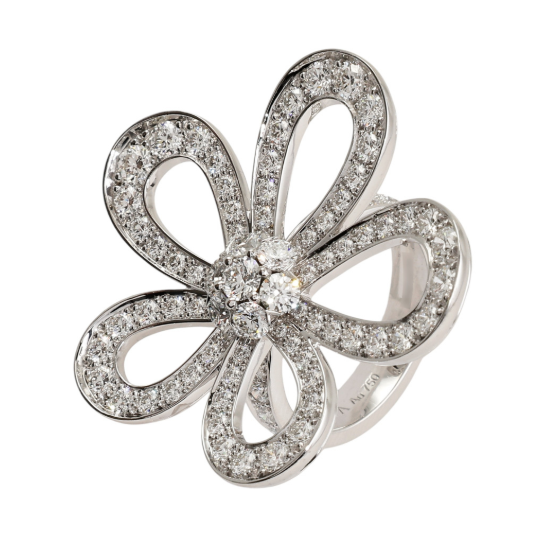 [Dawnora Jewelry]Flowerlace Diamond Ring